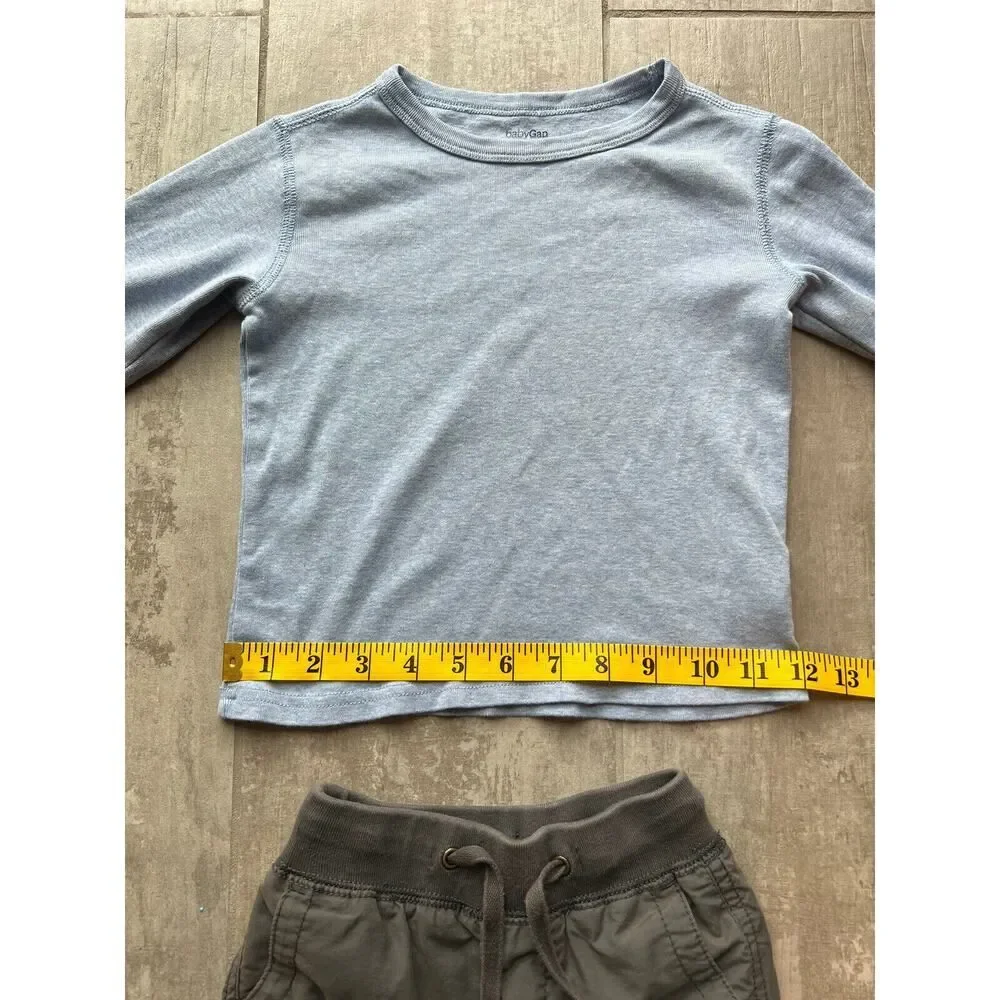 Baby Gap Toddler Boys 2 Piece Outfit Set Casual Shirt & Cargo Shorts 18-24m